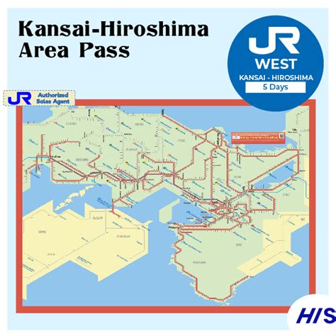 Jr Kansai Hiroshima Area Pass 5 Days