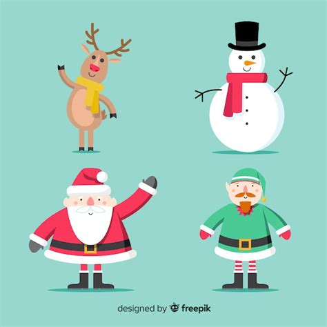 Free Vector Christmas Character Collection