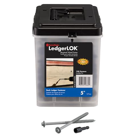 Ledgerlok By Fastenmaster 5 In Gray Ecoat Hex Head Exterior Structural