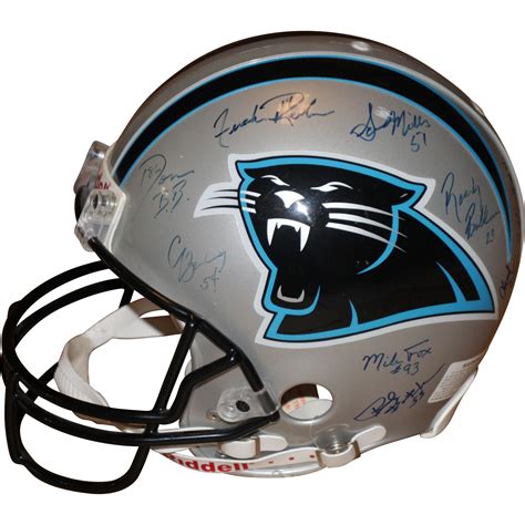 Lot Detail Multi Signed Carolina Panthers Riddell Nfl Helmet Jsa Aloa
