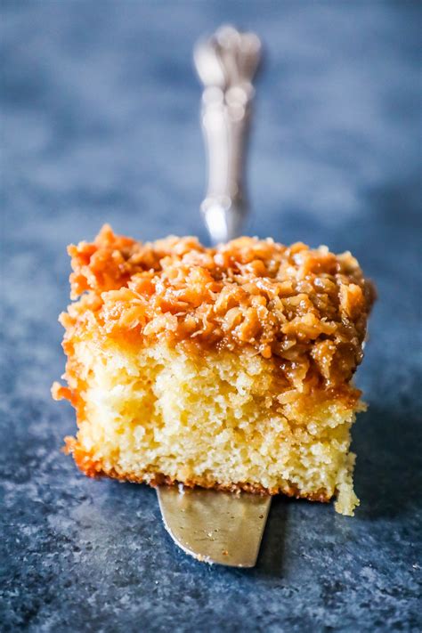 Try baking this easy dessert recipe in less than an hour. Danish Dream Cake, a light, springy cake with decadent ...