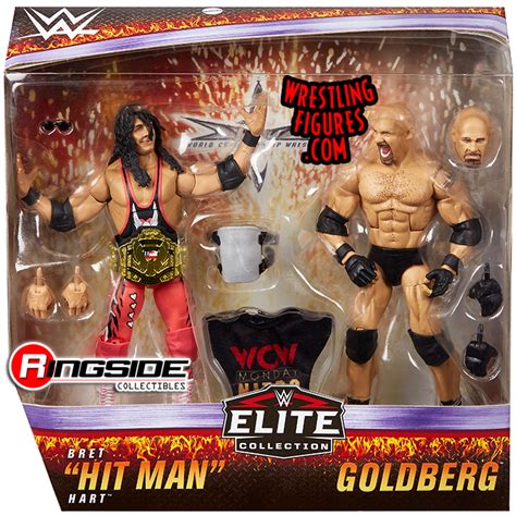 Action Figures Wwe Goldberg Bret Hart Elite 2 Pack Mattel Action Figure