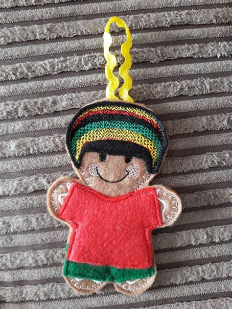 Gingerbread Rastafarian Christmas Tree Baublejamaicanrasta Etsy