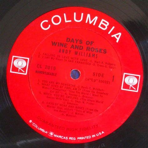 Andy Williams Day Of Wine And Roses 中古レコード・中古cdのdisk Market中古盤 廃盤 レア盤