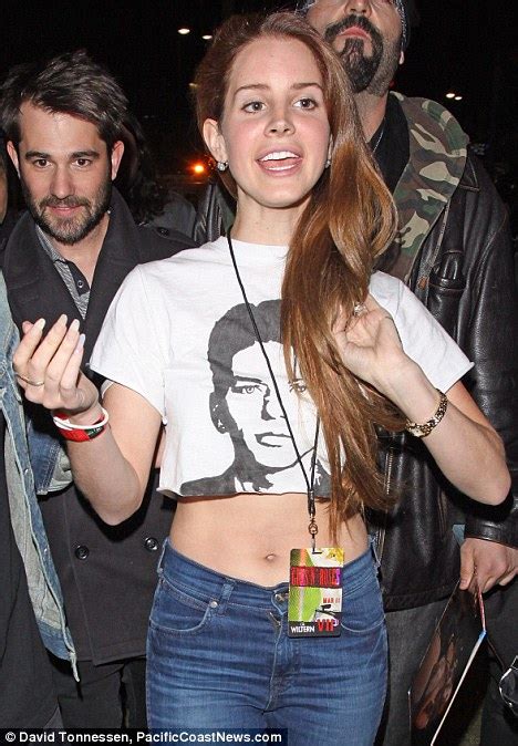 Lana Del Rey Bares Her Stomach In Cropped T Shirt As She Exits Guns N