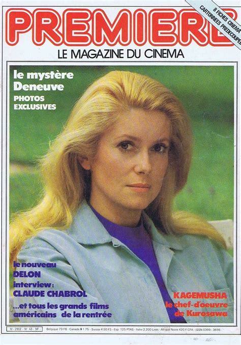 Couverture Magazinecoverage Première 1980 Catherine Deneuve • Eur 300