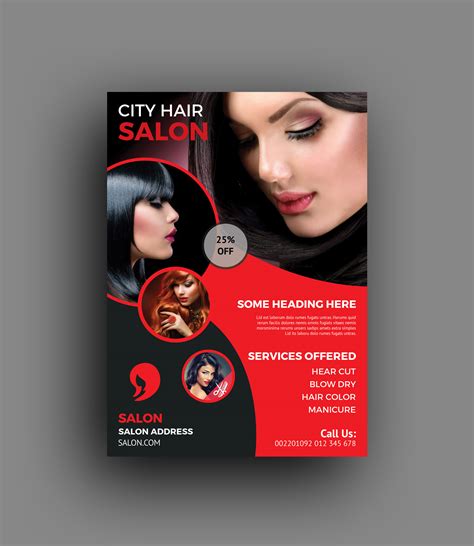 elegant hair salon flyer template graphic prime graphic design templates