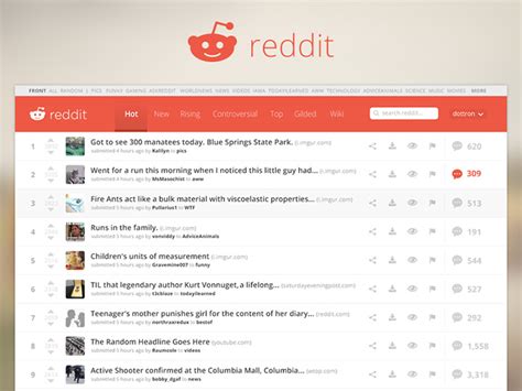 Creative Reddit Homepage UI Redesigns