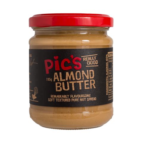 Pics Spread Almond Butter 195g Nz Made Worldwide Delivery