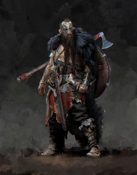 Artstation Dark Knights Alex Vasin Viking Character Fantasy