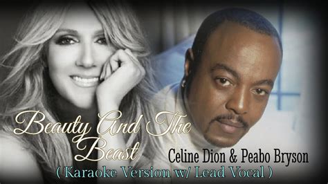 Beauty And The Beast Celine Dion And Peabo Bryson Karaoke Version W
