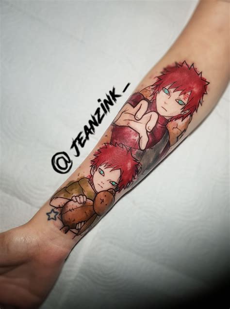 Gaara Watercolor Tattoo Done Naruto Shippuden Done By Jeanzink Face