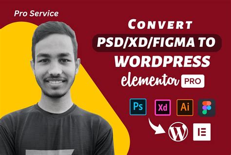 Convert PSD XD Figma To WordPress Website