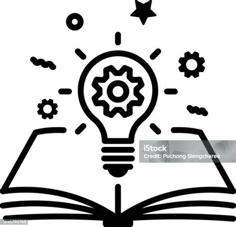 Open Book With Lightbulb Concept New Knowledge Understanding Wisdom In