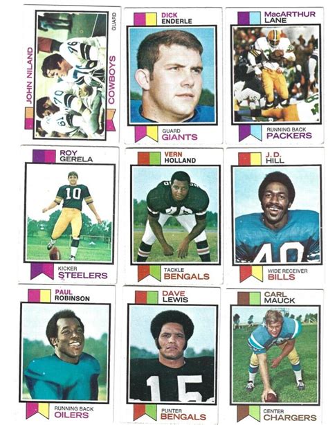 1973 Topps Football Cards Complete Your Set Ebay