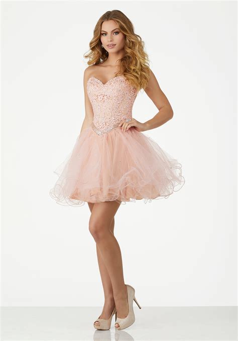 Tulle Homecoming Dress Featuring A Sweetheart Strapless