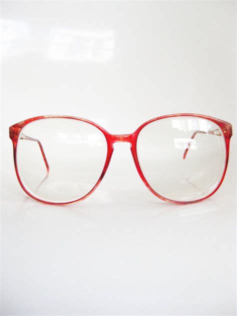 Pow These Stunning Cherry Red 1980s Eyeglasses Pack A Punch • Vibrant Bright Red Hue • Chic