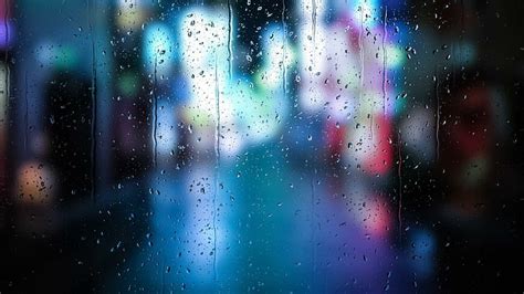hd wallpaper rain city street waterdrop raindrops rainy day blurred wallpaper flare