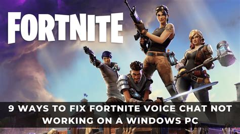 9 Ways To Fix Fortnite Voice Chat Not Working On A Windows Pc Keengamer