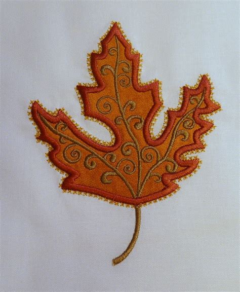 Elegant Applique Leaves 10 Leaves · Omas Place Machine Embroidery