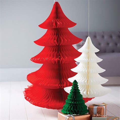 Tissue Paper Christmas Tree Decoration By Pearl And Earl