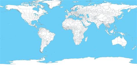 Blank World Map With Subdivisions Images And Photos Finder
