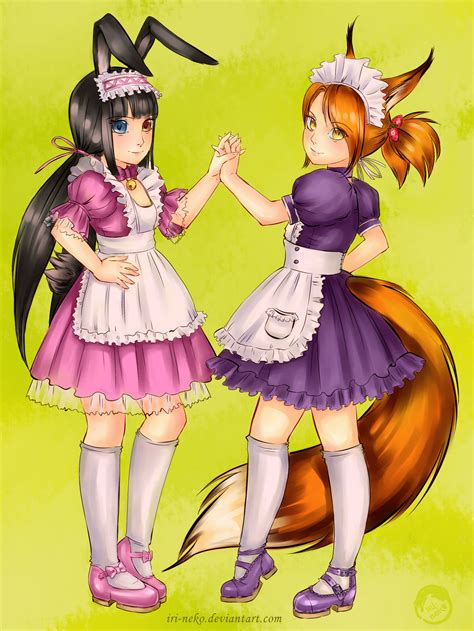 Black Bunny And Foxy Squirrel By Iri Neko On Deviantart
