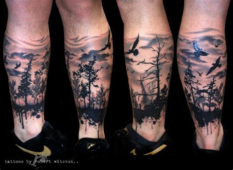 Pin By Hugo Munoz On Pierna Forest Tattoos Shadow Tattoo Best