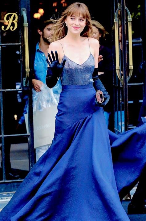 Dakota Johnson Looks Exquisite In Her Evening Gown I Love How She Is Always Waving To Her Fans