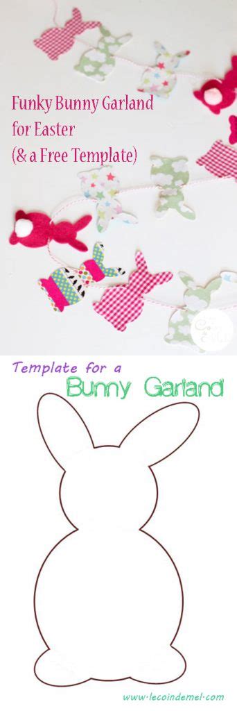 Free printable bunny rabbit templates. Funky Bunny Garland for Easter (& a Free Template) - Le ...