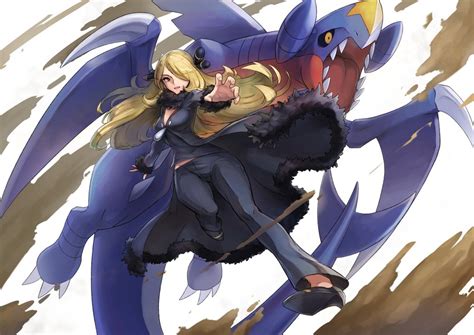 Cynthia And Garchomp Pokemon And More Drawn By Takeclaire Danbooru