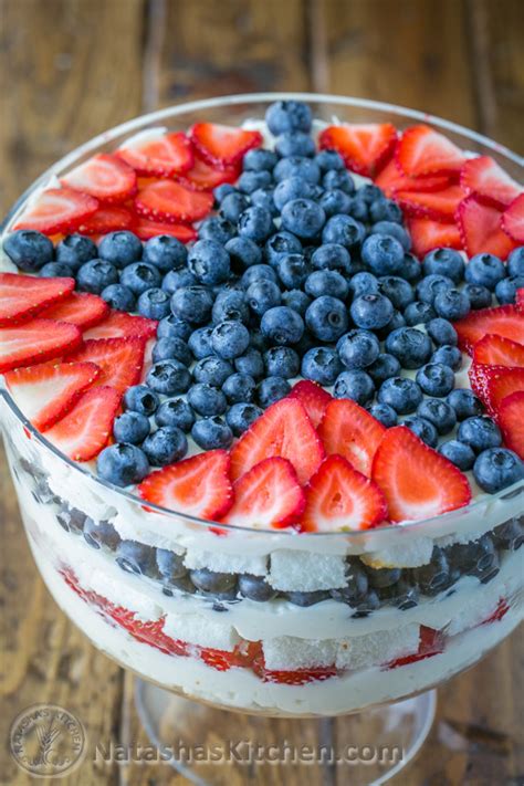 no bake strawberry blueberry trifle desserts corner