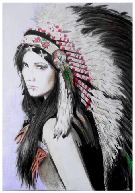 Native American Girl Tumblr Drawing