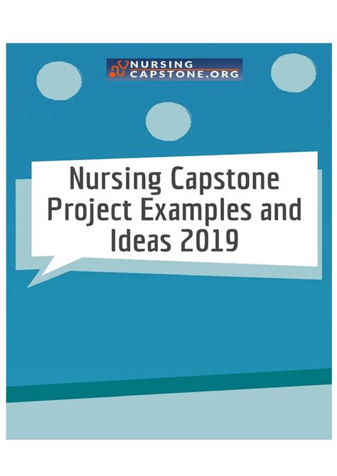 Nursing Capstone Project Examples And Ideas By Cristina Garcia Issuu
