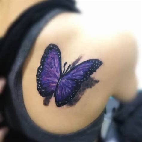 Top 30 Purple Butterfly Tattoos Best Purple Butterfly Tattoo Designs