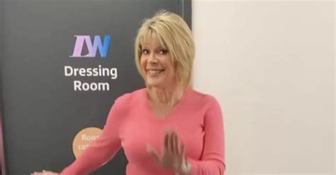 ruth langsford narrowly escapes wardrobe malfunction as she grabs bra while dancing on loose