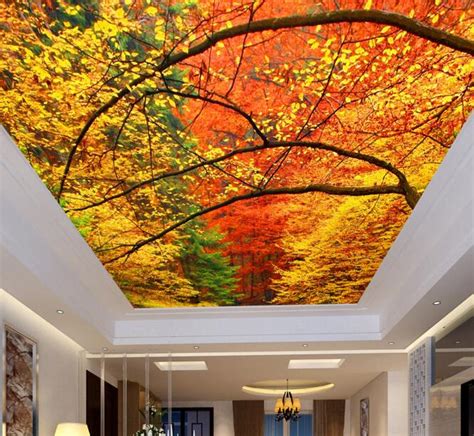 3d Room Wallpaper Custom Mural Non Woven Autumn Forest