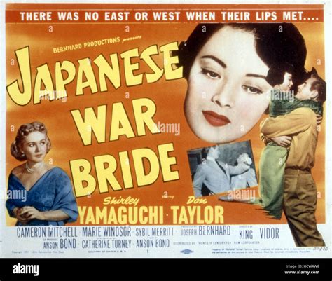 japanese war bride us lobbycard right shirley yamaguchi don taylor 1952 tm and copyright