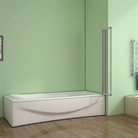 Aica 245 Folds Bathroom Folding Bath Shower Screen Tempered Glass