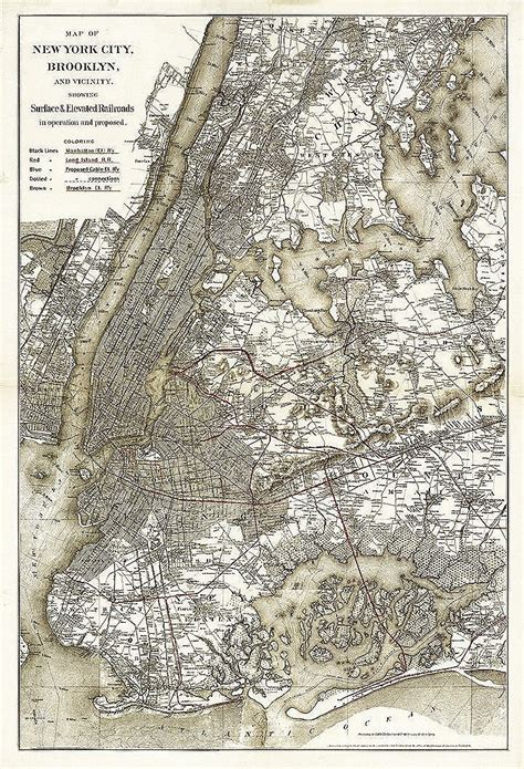 Antique New York Railroad Map — Museum Outlets