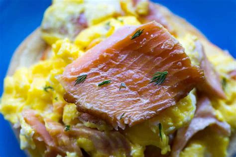 Smoked Salmon Scrambled Eggs Easy Breakfast Or Brunch Recipe