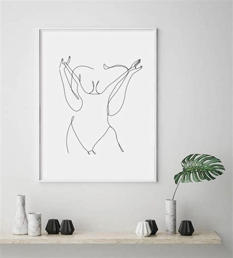 Naked Model A4 Hand Drawn Woman Nude Sketch Beautiful Naked Woman