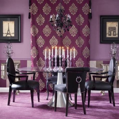 √ 6 Amazing Dining Room Paint Colors Ideas Purple Dining Room Bright