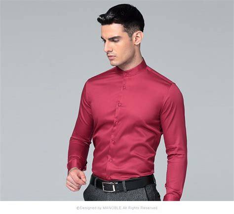 Wholesale 2016 New Mandarin Collar 100 Cotton Long Sleeves Men Dress