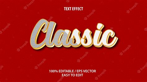 Premium Vector Classic Text Effect Premium Vector