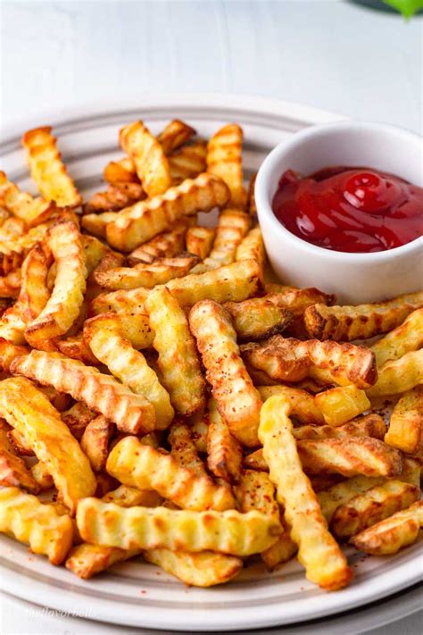 Air Fryer Crinkle Cut Fries Quick And Easy The Flavor Bells