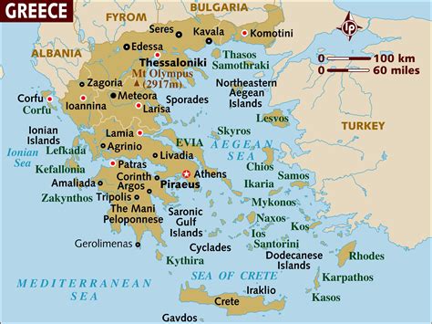 Karte Von Griechenland Inseln Inseln Von Griechenland Karte Europa