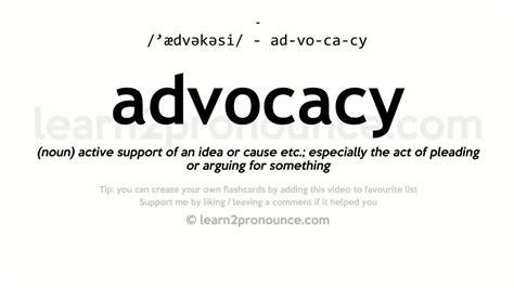 Pronunciation Of Advocacy Definition Of Advocacy Youtube