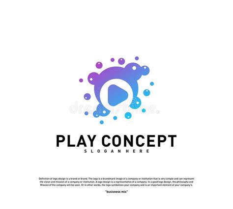 Colorful Play Logo Design Concept Play Logo Template Vector Stock