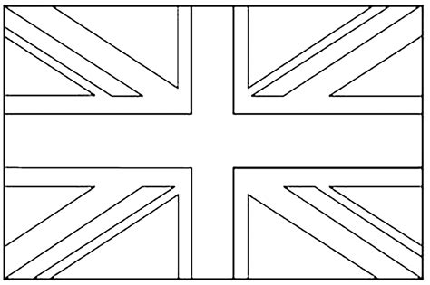 United Kingdom Union Jack Flags Coloring Pages For Kids To Print And Color